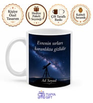 Astrofotoğrafi Yapanlara Samanyolu Teleskop Uzay Derinliği Kupa Bardak Hediye