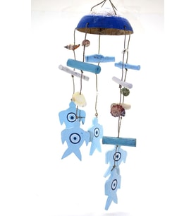 Northcity Ahşap Rüzgar Çanı No.4 - 50cm Bahçe ve Terasl Dekorasyonu