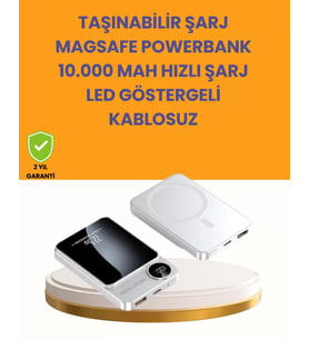 20w Pd Ve 15w Manyetik Kablosuz Şarj Destekli Taşınabilir Powerbank