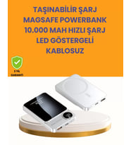 20w Pd Ve 15w Manyetik Kablosuz Şarj Destekli Taşınabilir Powerbank