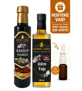 Özel Üretim UDİM Yağı 100 ml + Özel Üretim Keçiboynuzu – Harnup Pekmezi/Özü 340 gr