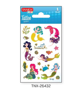 Tanex 7,5x10,5mm Deniz Kızı Mini Tatoo Etiket TNX-26432