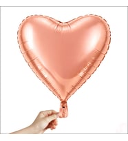 Kalp Folyo Balon, 60cm - Rose Gold