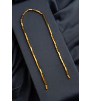 Hematit Taşı Dikdörtgen Kesim Parlak Gold 3x9mm Doğal Taş Dizi