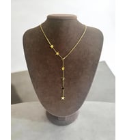 Kişiye Özel 925 Ayar Gümüş Tasarım Yıldız Harf İsim Kolye (Gold)