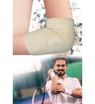 Örme Spor Dirsek Desteği Ve Koruyucu Bej Rengi Tek Parça SD-004