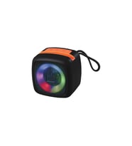 LED Işıklı Taşınabilir Bluetooth Hoparlör Askılı Mini Kablosuz Speaker 1200 mAh (Siyah)
