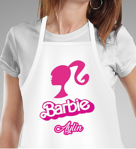 Kişiye Özel Barbie Tasarımlı Mutfak Önlüğü