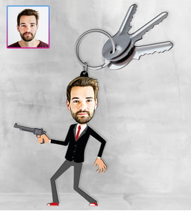 Kişiye Özel Karikatür Tasarım Anahtarlık 97319