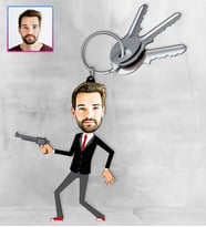 Kişiye Özel Karikatür Tasarım Anahtarlık 97319