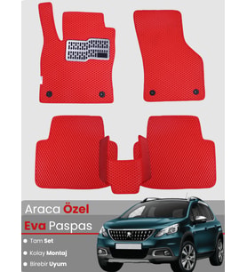 PEUGEOT 2008 (2013-2019) Uyumlu EVA Paspas Tam Set–Araca Özel,Oto Paspas,Kolay Montaj