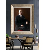 Gümüş Çerçeveli Atatürk Tablo ds117