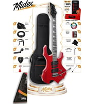 Midex Force-RD Profesyonel Axel Kasa HSH Elektro Gitar Seti Kırmızı