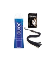 Durex Hisset Pürüzsüz Hazlar 50 ml Jel + Siyah Püsküllü Deri Kırbaç + Hediye