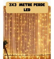 3X3 Metre Perde Led Işık Sıcak Şelale Tasarım Dekoratif Aydınlatma - Lisinya