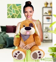 Harika Peluş Karizmatik Korsan Köpek (%100 yerli ) (Kahverengi)