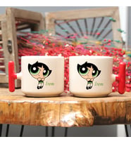 Kişiye Özel İsimli Powerpuff Girls Tasarımlı T kupa Bardak