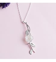 Glorria Gümüş Çiçek Kolye (Çok Renkli)