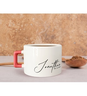 BK Gift Kişiye Özel İsimli Tarihli Pembe Kulplu Çay & Kahve Fincanı-7, Arkadaşa Hediye, Sevgiliye Hediye