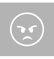 Kızgın Emoji Araba Sticker siyah 15x15 CM (Beyaz)