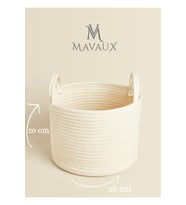 Çok Amaçlı Jüt ve Hasır Dokuma Sepet, Yanları Saplı, 20-26cm, Düzenleyici