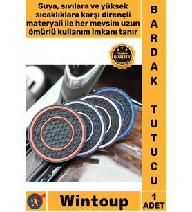 #Mat Kaymaz Silikon PVC Su Geçirmez Isıya Dayanıklı Estetik Yıkanabilir Araç İçi Bardak Tutucu Mat
