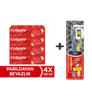 Colgate Optic White Parıldayan Beyazlık 50 ml x4 Adet + Extra Clean Colors Diş Fırçası 3+1