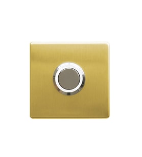 LOCKWAY Z-201GB Paslanmaz Tek Kontak Zil Butonu Beyaz Led - Altın Renk
