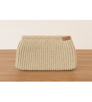 Natura Krem Clutch Çanta (Astarlı)