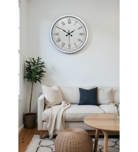 River World Duvar Saati Retro Beyaz 40 cm