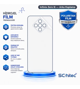 SChitec Infinix Zero 8i Uyumlu Arka Yüzey Hidrojel Koruyucu Film