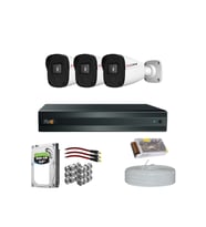 RİVO Dcam 3 Kameralı 40 Metre Gece Görüşlü Set 500GB Hdd