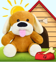 MAVİMSİ 20 - 25 cm SEVİMLİ KÖPEK (%100) (Kahverengi)