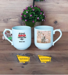 Babaya Hediye Kupa Bardak Oval Fotoğraflı Babaya Doğum Günü Hediyesi