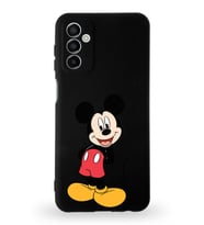Samsung Galaxy M13 Uyumlu Lansman Kılıf Altı Kapalı İçi Kadife  Mickey Mouse-B Tasarımlı  Kapak (Şeffaf)