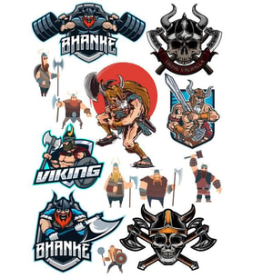 Savaşçı Sticker Set 13 Parça Telefon, Tablet, Defter, Laptop Sticker