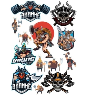 Savaşçı Sticker Set 13 Parça Telefon, Tablet, Defter, Laptop Sticker