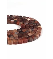 Akik Doğal Taş Küp Kesim 8x8mm Dizi