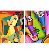 Nova Puzzle 2x1000 Parça Kübist Portre ve Soyut Yüzler Puzzle Seti