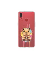 Samsung Galaxy A10s ile Uyumlu Splash Kapibara Tasarımlı Şeffaf Silikon Kılıf