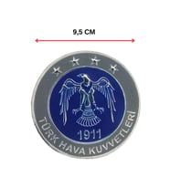 Türk Hava Kuvvetleri 9,5 cm Yuvarlak Arkası Cırtlı Plastik Arma Patch