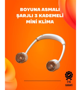 Katlanabilir Asılabilir Fan Usb Şarjlı, 3 Vitesli Sessiz Fan