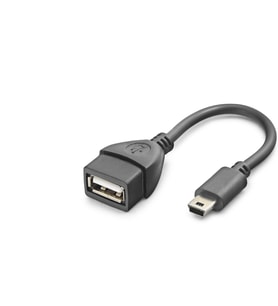 Mini Usb To Usb Otg Kablo - Siyah HN4591