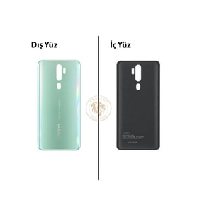 Oppo A9 2020 Vanilya Nane Uyumlu Arka Kapak Arka Cam Batarya Pil Kapağı Lazer Kesim Back Cover