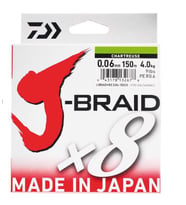 Daiwa J-Braid 8B Chartreuse 150m İp Misina 0,20 mm.