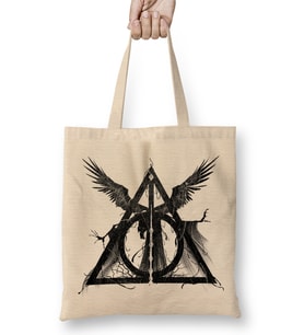 Harry Potter Ölüm Yadigarlar Bez Çanta Uzun Saplı