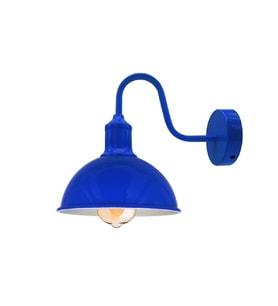RİOLİGHT VİNTAGE1,RUSTİK1,RETRO1 KOYU MAVİ METAL OTEL,CAFE,ODAKLAR İÇİN DUVAR APLİK ŞAPKA ÇAPI:23CM