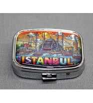 İstanbul Temalı İlaç Kutusu Anahtarlık Alk4371