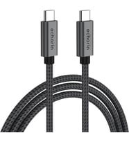 240W, 20 Gbps, 4K 60Hz, USB C'den USB C'ye, Örgülü Hızlı Şarj, Görüntü ve Veri Aktarım Kablosu PD 3.2, 5A, iPhone 15, 16, 17, M2 MacBook Pro, Air, iPad Pro ve Galaxy S25, S24, S23 ile Uyumlu
