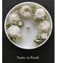 Dekoratif Özel Tasarım Tepsi içinde Kokulu Doğal Soya Mum